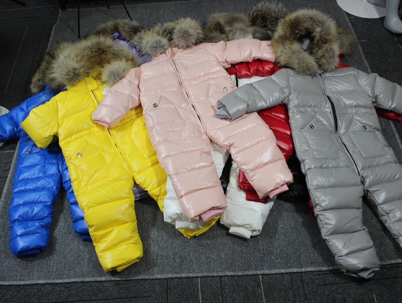 Online Grado ruso invierno ropa infantil chaqueta abrigos para niños exterior, espesar impermeable snowsuits Niñas Ropa