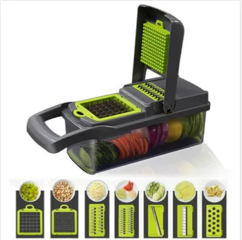 

New 7 In 1 Multifunction Vegetable Cutter Food Slicer Dicer Nicer Vegetable Fruit Peeler Chopper Cutter Carrot Cheese Grater #C