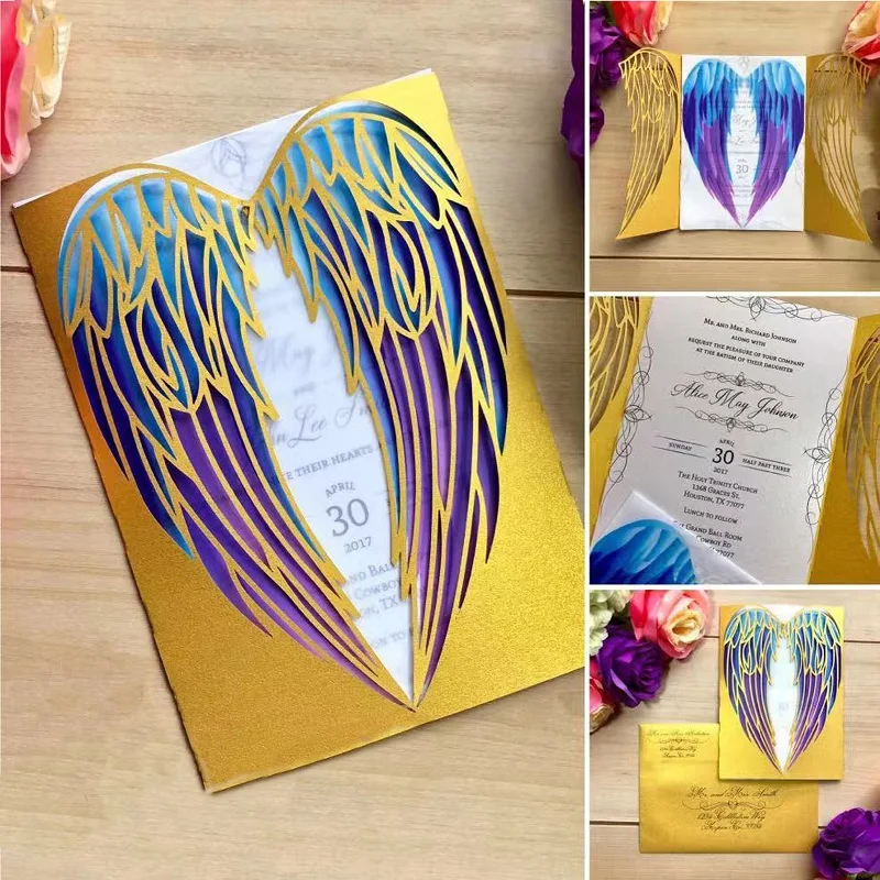 

Wing New Cutting Die Scrapbooking Craft Metal Die Cut for DIY Paper Cards Making Valentine's Day Wedding Decorative