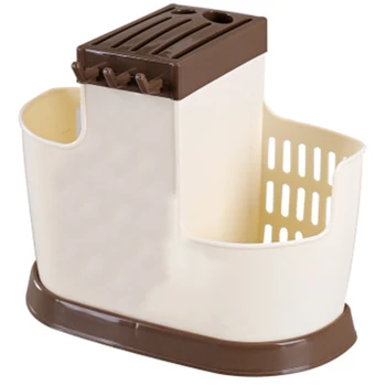 

Chef Knife Bag Multifunction Knife Holder Plastic Block Bar Dividing Grid Barrel Chopsticks Cage Cutlery Holder Stand for Knives