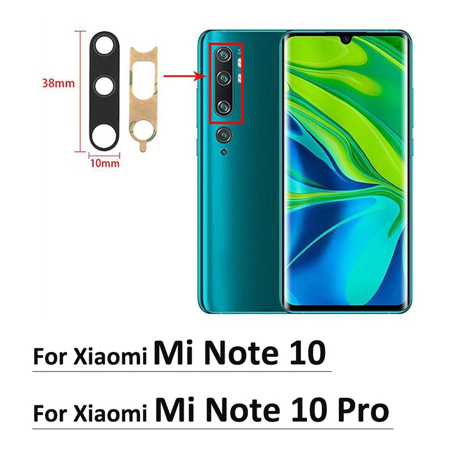 Lentille De Protection Vitre Caméra Pour XIAOMI MI NOTE 10 LITE - Verre Trempé + Adhésif