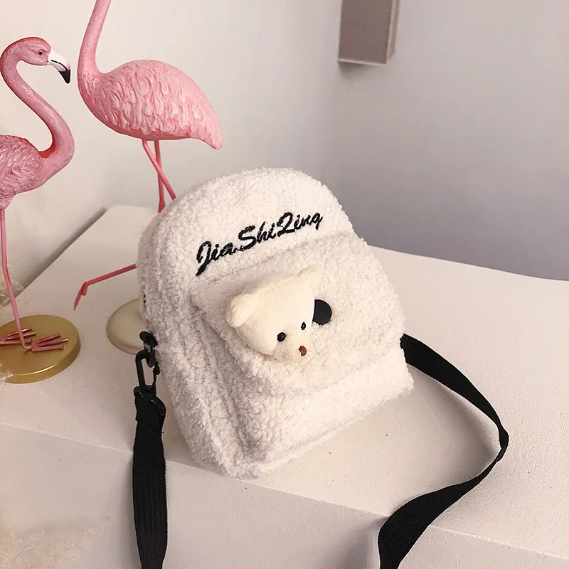 

New Style Korean-style INS Japanese-style Harajuku mao rong bao Cute Soft Girl Versatile Shoulder Bag Retro GIRL'S Heart Shoulde