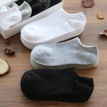 10 pares de calcetines para mujer, calcetines deportivos transpirables, calcetines de Color sólido para barcos, Cómodos calcetines tobilleros de algodón, blanco y negro ~