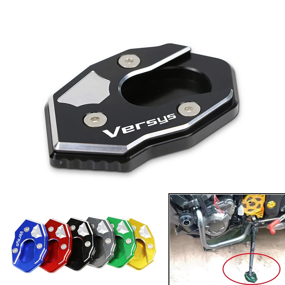 

For KAWASAKI Versys 300 VERSYS X300 versys X250 All Years CNC Kickstand Enlarger Plate Pad Foot Side Stand Enlarge Extension