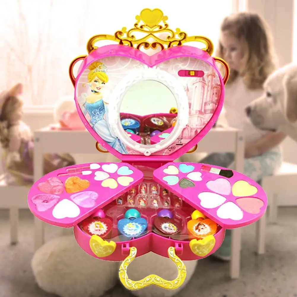 Child Makeup Kit Disney Princess Children's Makeup Toy Set Pretend Toy Girl Special Cosmetics Safe Nontoxic Makeup Box GirlHouse