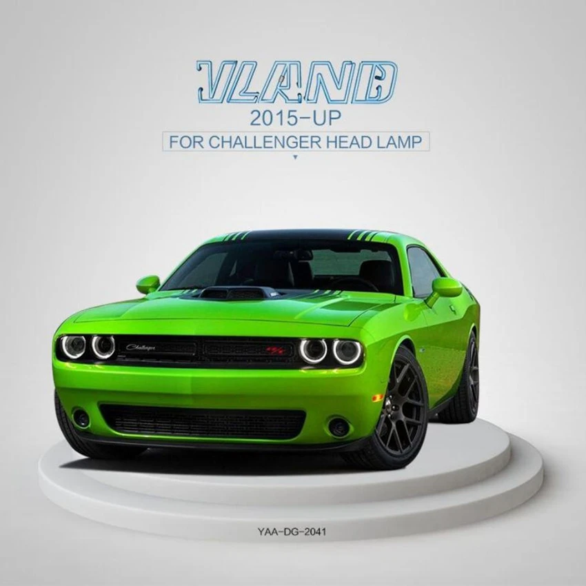 VLAND завод для автомобильных фар Challenger светодиодный налобный фонарь с поворотным сигналом+ DRL
