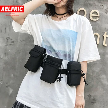 

AELFRIC Fashion Waist Bag Tactical Waist Pack Pouch Multifunction Military Bag 2019 Hip Hop Streetwear Belt Bum Bag Outdoor Wear