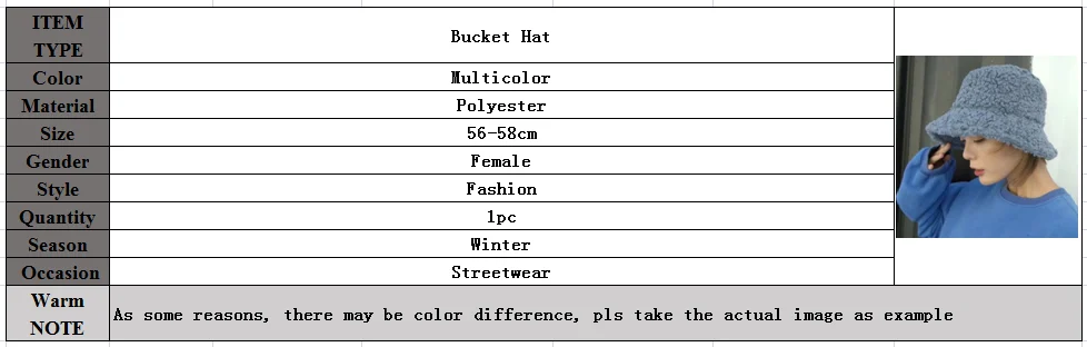 Зимняя шапка-ведро из искусственного меха для женщин и девушек, модная однотонная утолщенная мягкая теплая шапка для рыбалки, плюшевая пушистая