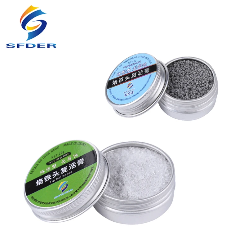 

2 in 1 Lead-Free Soldering Tip Refresher Clean Paste for Oxide Solder Iron Tip Welding Head Resurrection BGA Rework Tools
