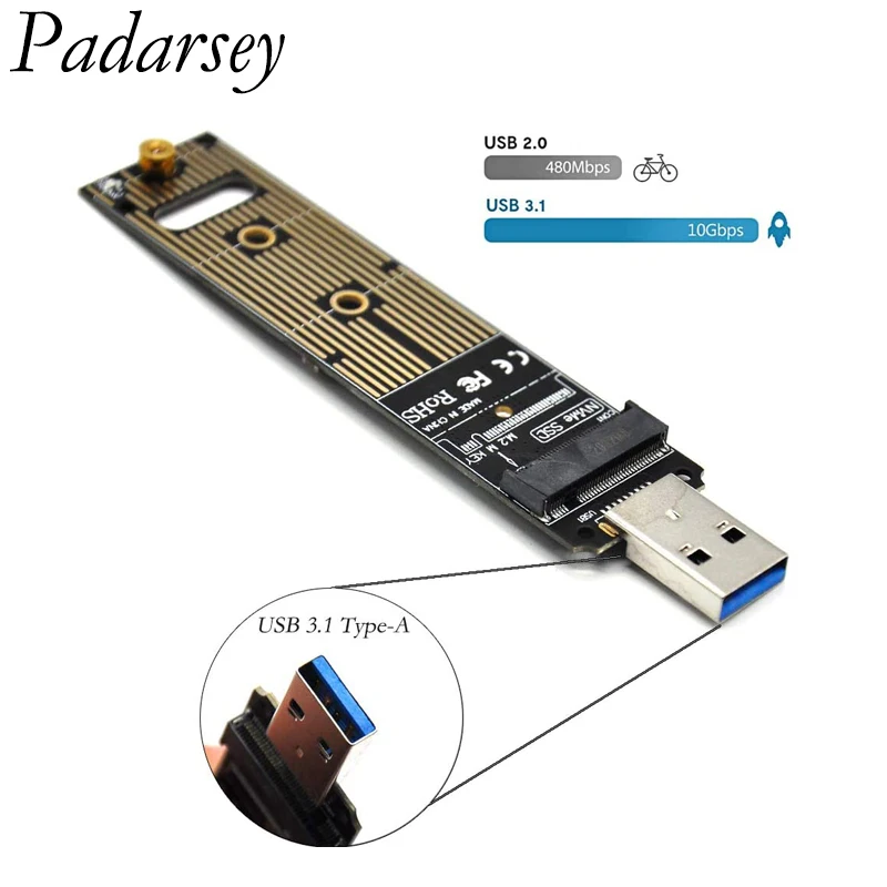 Padarsey M.2 Nvme Adapter Usb 3.1 Gen 2 M-key Kartenleser Bridge_voghion.com