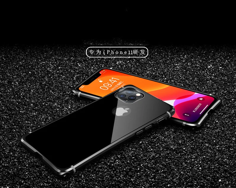Bitingly металлический каркас чехол для iPhone 11 Pro Max тонкий противоударный Прочный металлический корпус чехол для iPhone 11Pro Max защитный ковер