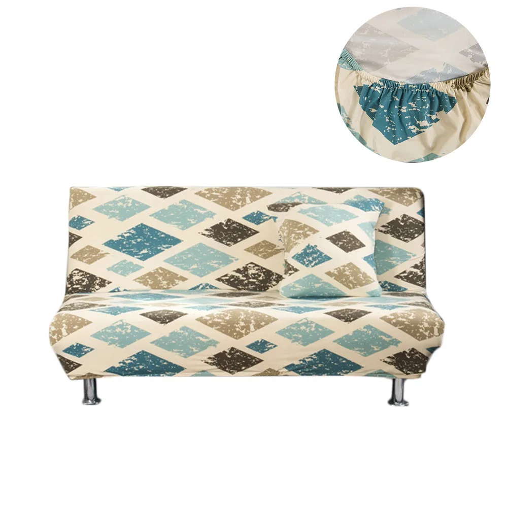 

Retro Rhomboids Elastic Sofa Covers Slipcover Stretch Sofa Bed Cover All-inclusive Folding No armrest Couch Cover 160 to 190cm