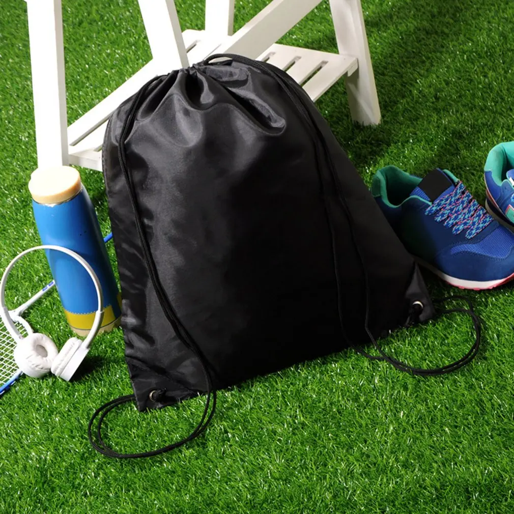 Одноцветный водонепроницаемый утолщенный Регулируемый рюкзак на шнурке рюкзак для хранения в тренажерном зале для спорта на открытом воздухе Велоспорт