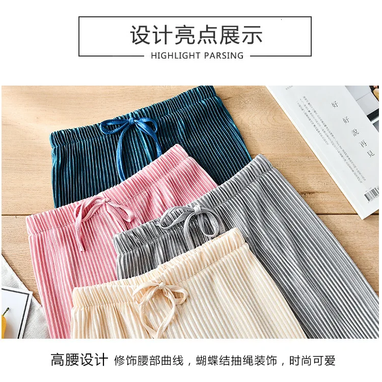 M. Dian. xi/Новые Летние Плиссированные Широкие штаны для девочек детские свободные повседневные штаны шифоновые брюки из шелка