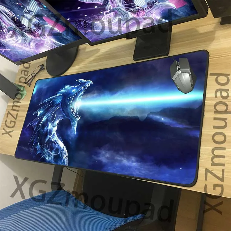Большой игровой коврик для мыши XGZ с животными точный черный застежкой по краям