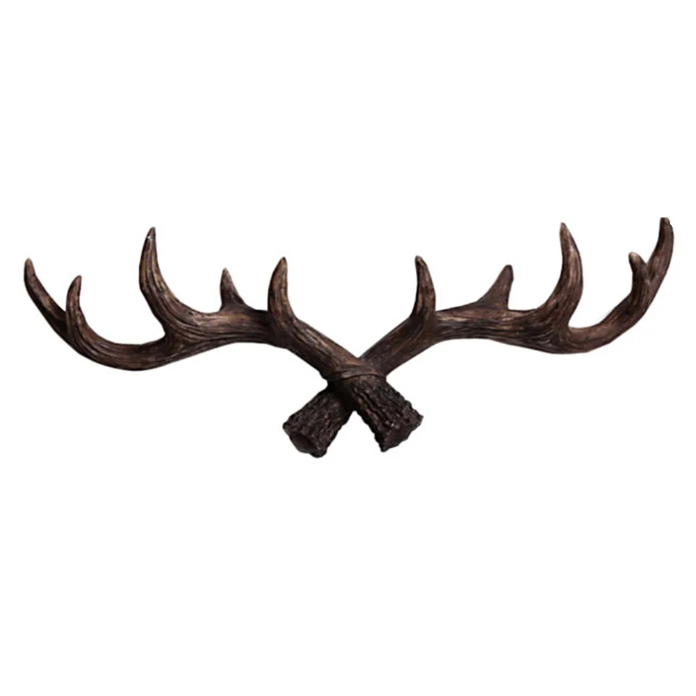 

Clothes Hook Coat Vintage Rack Decoration Store Antler Resin Lifelike