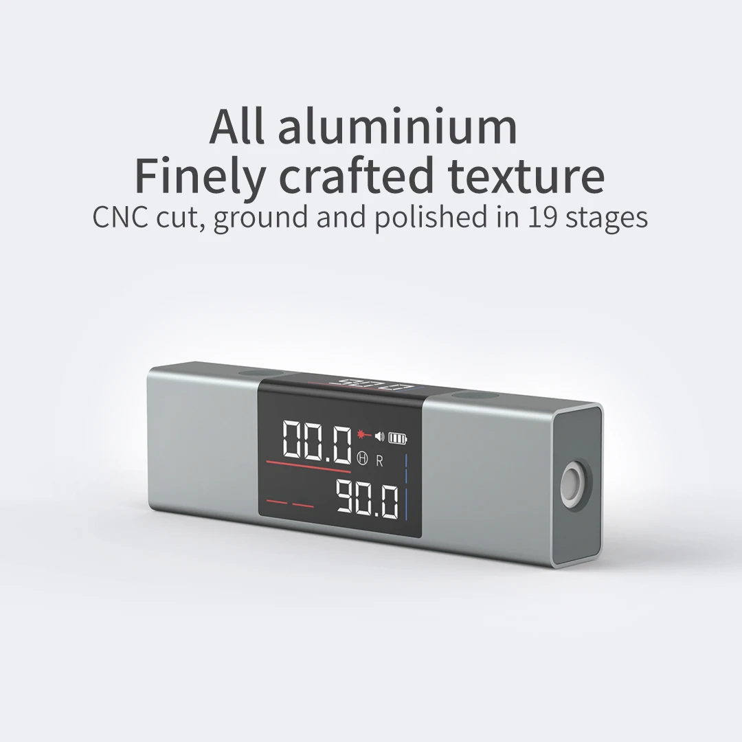 DUKA LI1 Laser Protractor Digital Inclinometer Angle Measure 2 in 1 Laser Level Ruler Type-C Charging Measurement for home