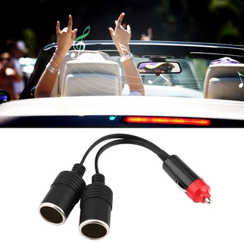 

2 Way Car Cigarette Lighter Charger Cable Female Socket Plug High Quality Car Cigarette Cable Accessories
