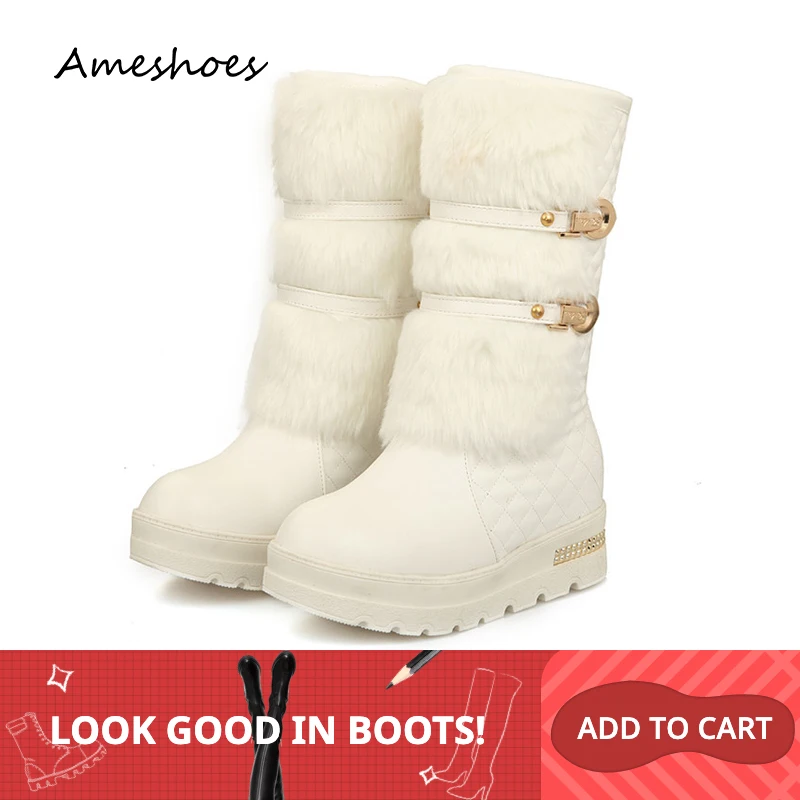 

Winter Platform Boots Snow Boots Cotton Thick Bottom Flat Womens Shoes