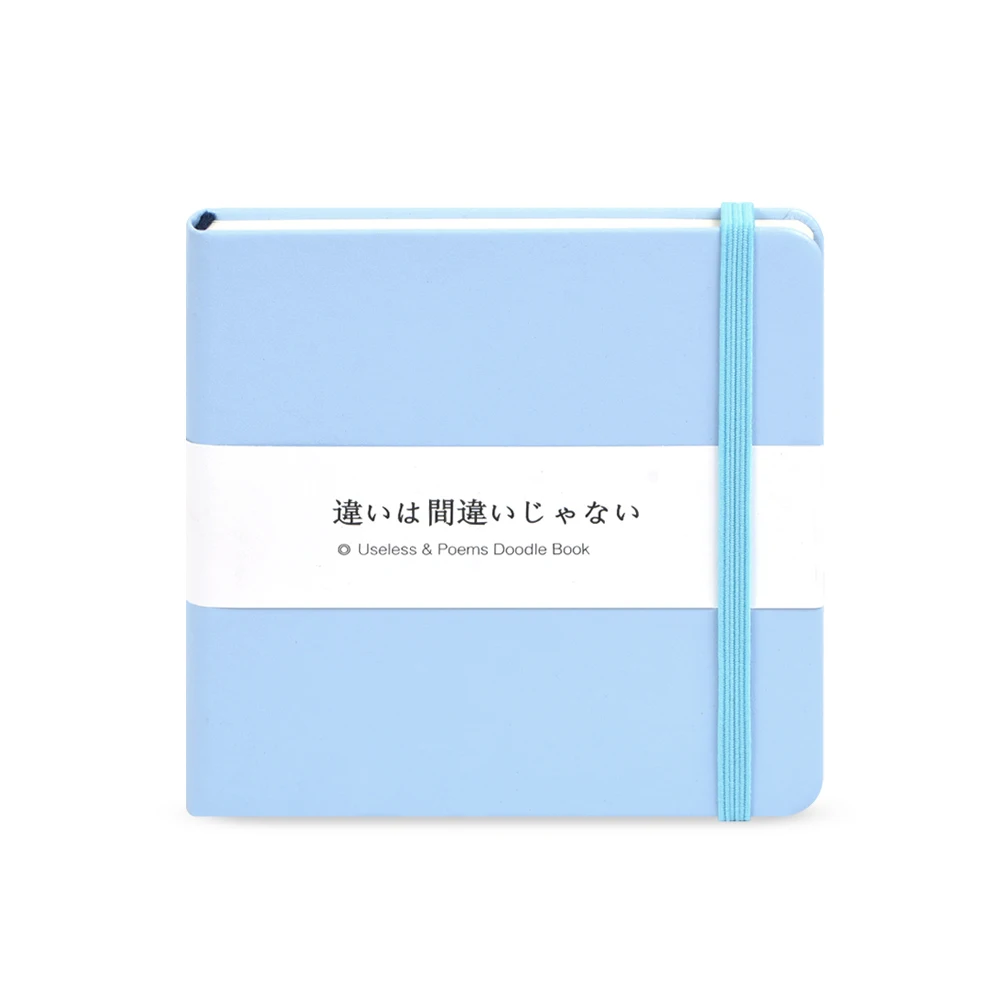 5,5x5," 104 листов, 80 г/см, записная книжка для путешествий, карманная записная книжка-дневник, планировщик, блокнот для зарисовок из искусственной кожи, бежевая бумага - Цвет: blue