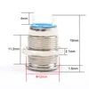 12mm metal push button waterproof nickel plated brass switch momentary self reset 1NO2 pins ► Photo 3/3