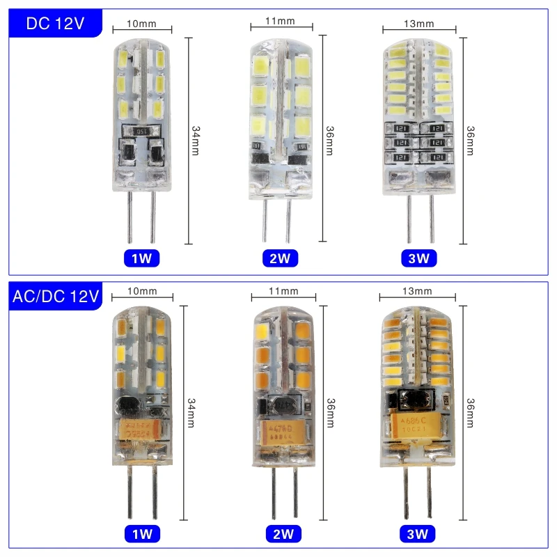 Uiterlijk voeden rijk Led Lights 12v G4 1w | Led Lights 12v G4 5w | G4 Led Lamp 2w Ac Dc | Dc 12v  Led Light 360 - Led Bulbs & Tubes - Aliexpress