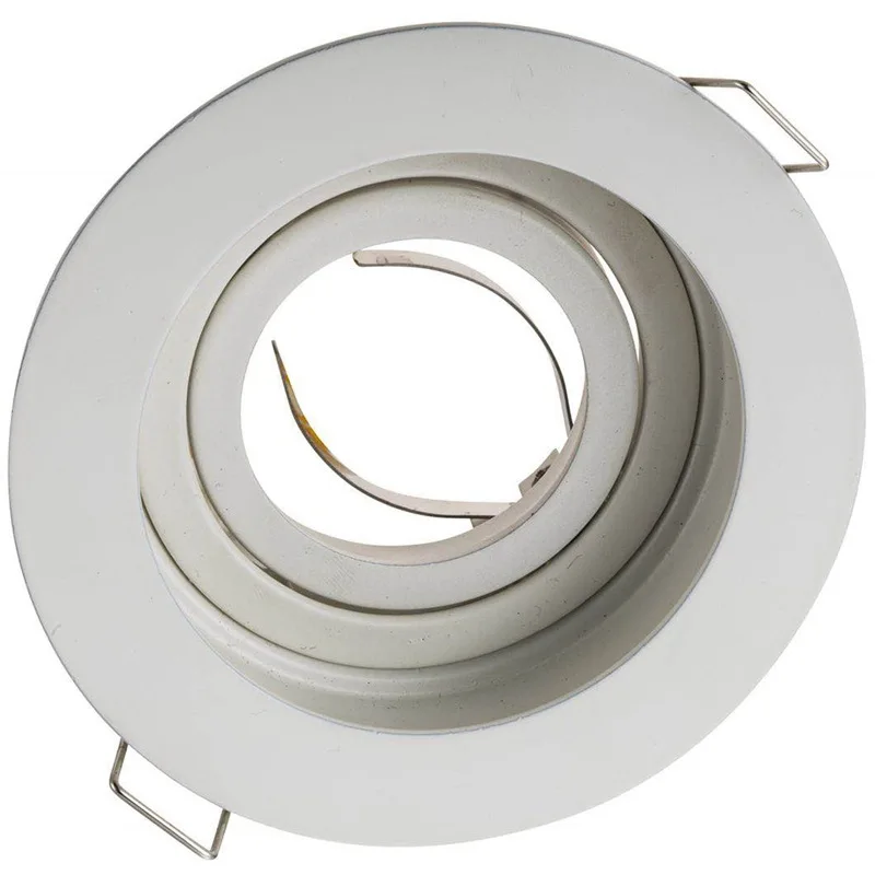 Circle Adjustable MR16 Holder GU10 Lamp Bracket LED Shot Cup Noodles Ring outside Diameter 100mm Hole 90 Mm White