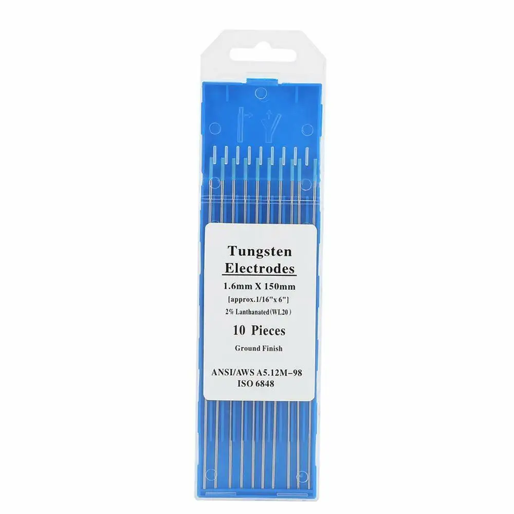 10 pcs WL20 2.4X150mm 3/32"X6" Lanthanated Tungsten Electrode Sky Blue