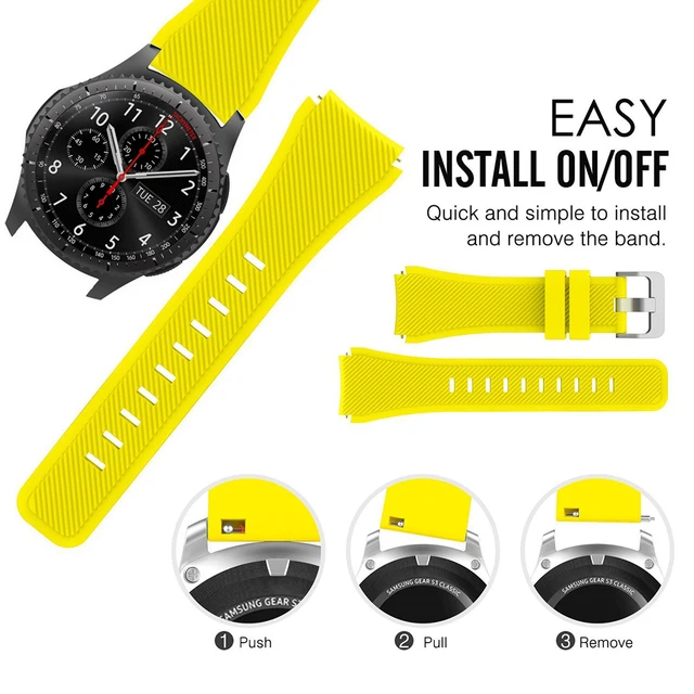 22mm 20mm Silicone Band for Galaxy Watch 4 classic 46 42mm Sports Strap for Samsung Watch 4 44 40mm Gear S3 active 2 Huawei 3