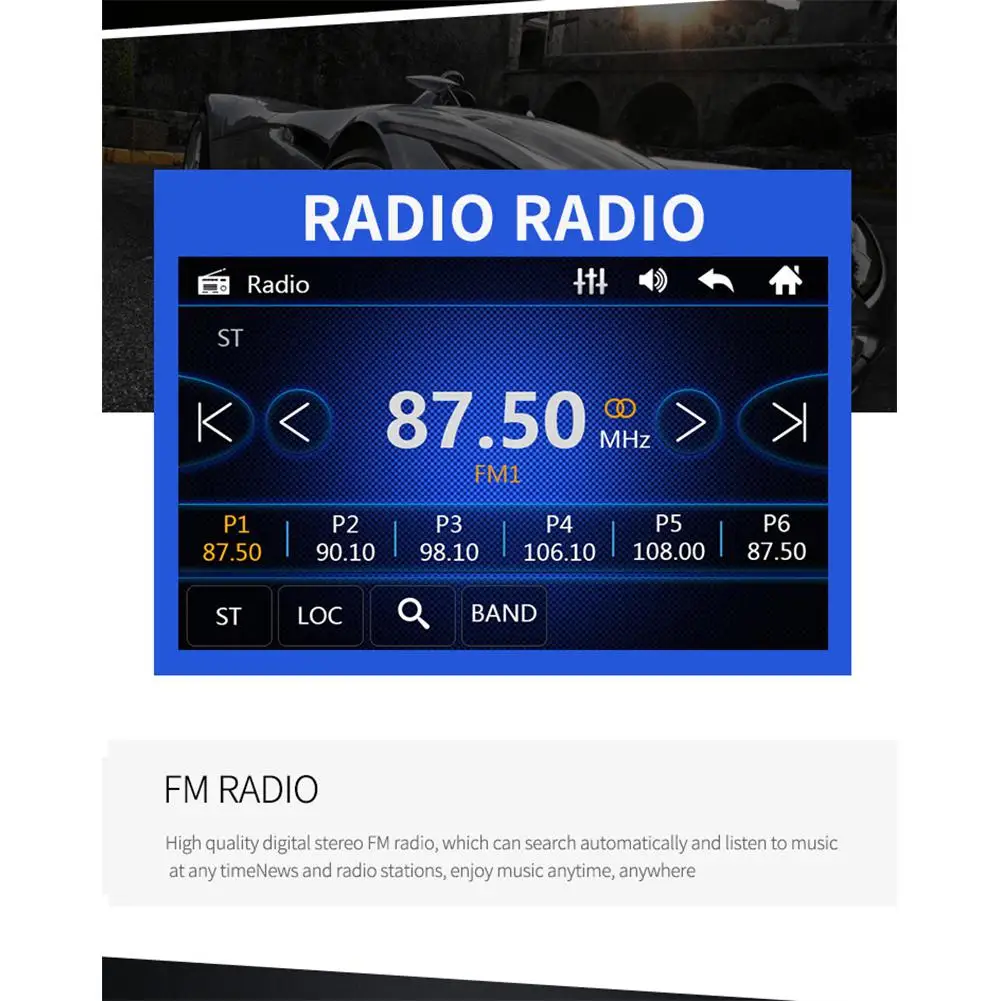 " сенсорный экран 2Din автомобильный MP5 мультимедийный плеер Bluetooth fm-передатчик USB Авторадио Реверсивный Парковка изображение камера Поддержка