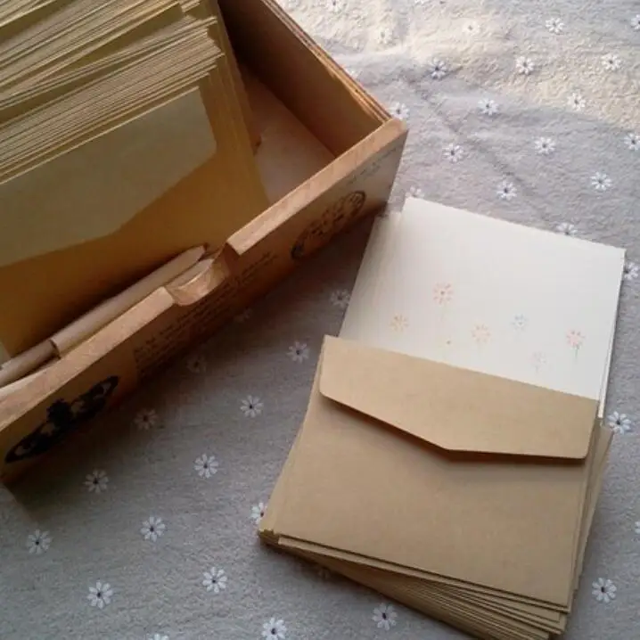50PCS/lot Simple Vintage Kraft paper envelope wedding Students diy handmade gift envelope 160*110mm school and office supplier