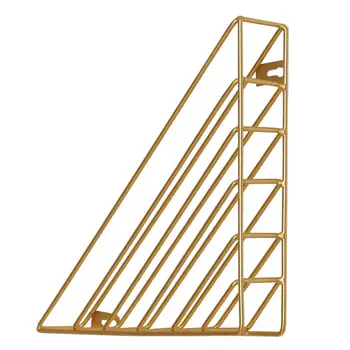 

Nordic Iron Triangle Bookcase File Magazine Storage Box Stylish Simplicity Wall-Mounted Storage Book Shelf