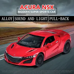 1:32 Honda Acura nsx звуковая и световая дверь открытый сплав детская модель игрушечной машины коллекция подарок откатной автомобиль