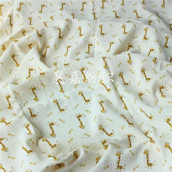 

Cotton Linen Crepe Double Layer Gauze Printing Children's Clothing Fabric