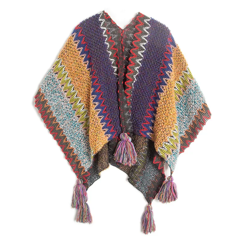 Poncho en laine vintage et très chaud  couleur 2