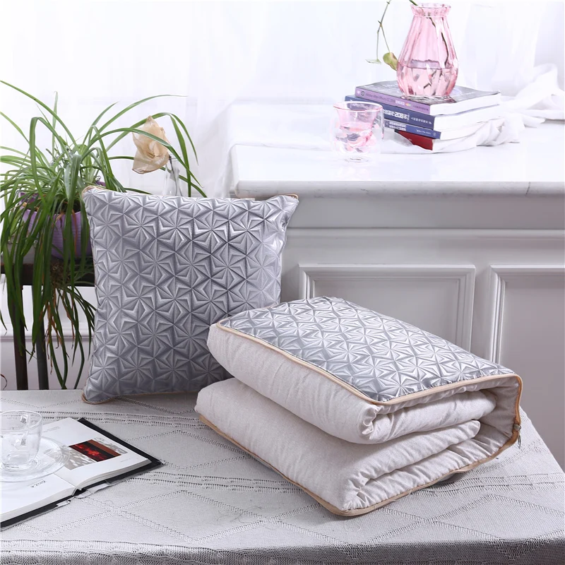 High-grade pillow quilt dual purpose, Car purpose Cushion Office Nap Pillow Folding Blanket Sofa Pillow Air Conditioning Quilt