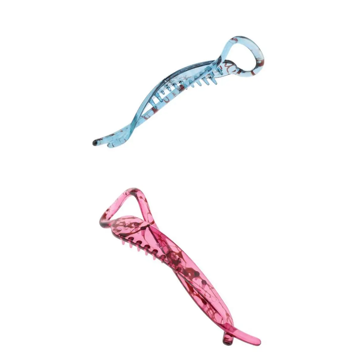 2X Banana Hair Clip Hair Claw Hair Comb - Simple Elegant Design for Long Thin Stick Hair - 11cm / 4.3 inch