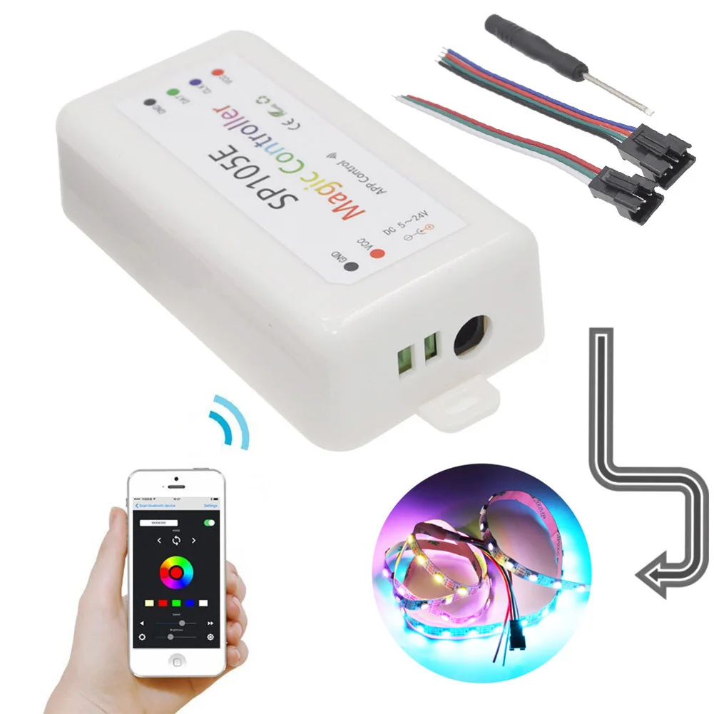 Wifi мини RGB Bluetooth контроллер мини музыка Bluetooth контроллер световая полоса контроллер для RGB RGBW светодиодный контроллер
