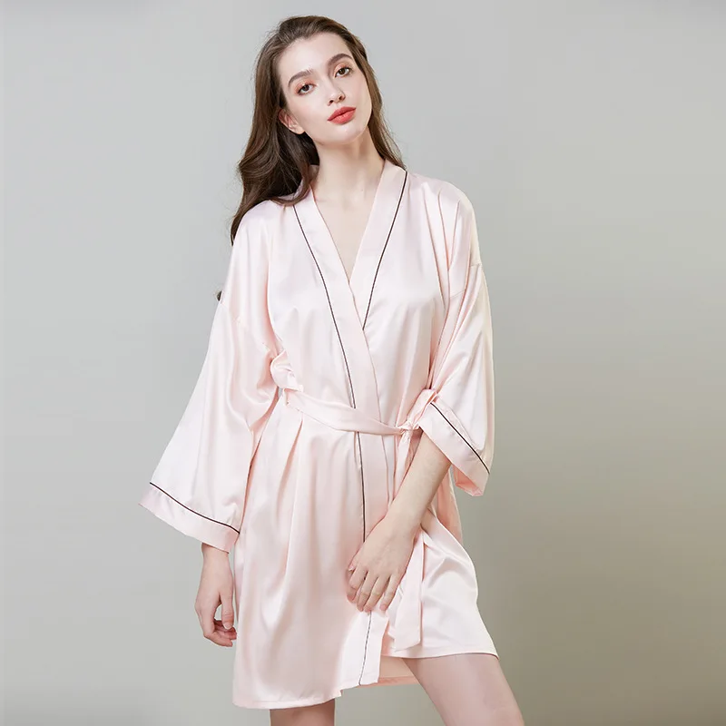 

pajamas bath lace robe silk robes for women sleepwear satin robe plus size women dressing-gown nightie badjas cotton bathrobe