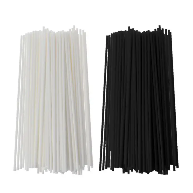 

100Pcs 19cmx3mm Fiber Sticks Diffuser Aromatherapy Volatile Rod for Home Fragrance Diffuser Home Decoration