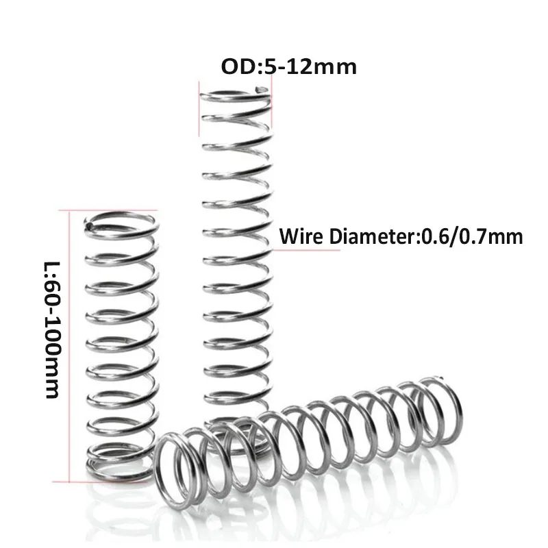 

5 шт. пружины сжатия оцинкованный пружины y-образный компрессионная пружинная проволока диаметром 0,6 мм 0,7 мм OD на возраст от 5 до 12 лет мм ...