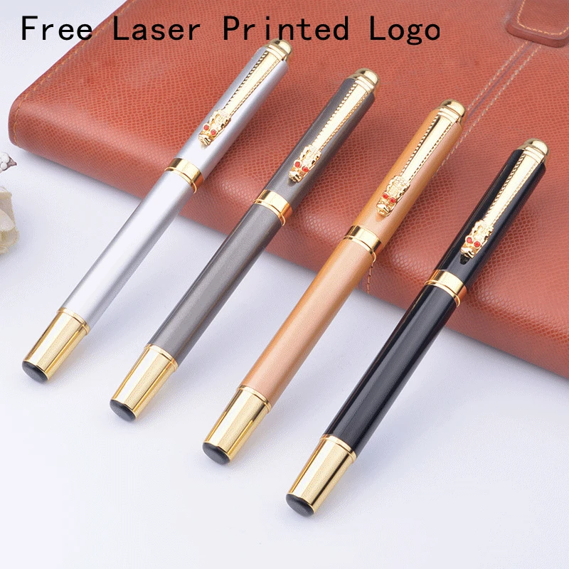 

Customized metal signature pens, free laser printing LOGO business signature pens, metal ballpoint pens