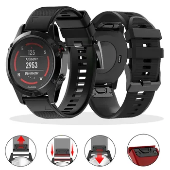 

Silicone 26mm 22mm Quick Release Watchband Wriststrap for Garmin Fenix 6X 6S 6 Pro 5X 5 plus S60 Watch Easyfit Watch Wrist Band