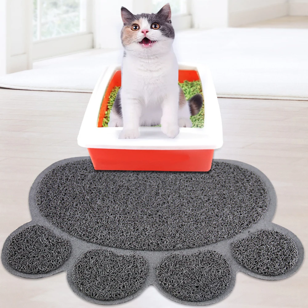 30*40 см Коврик для кошачьего туалета с принтом в виде лап собак и кошек миска