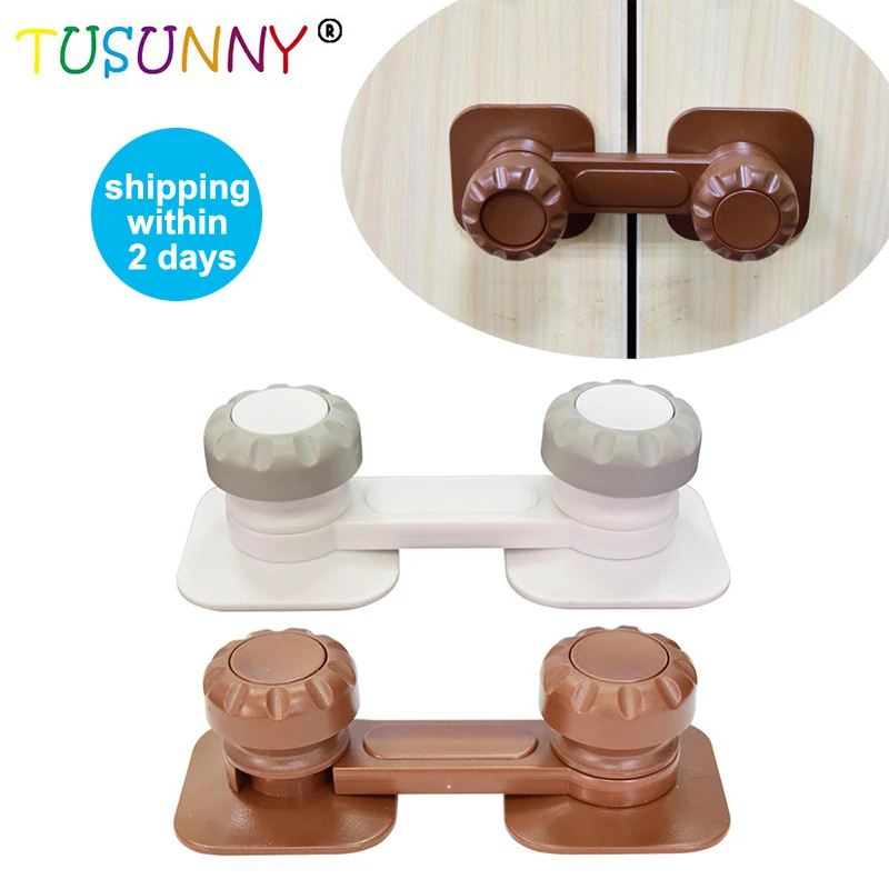 TUSUNNY 3PCS Cabinet Lock Drawer Cupboard Refrigerator Door Desk Plastic Locks Protection from Children Baby Child Safety Lock