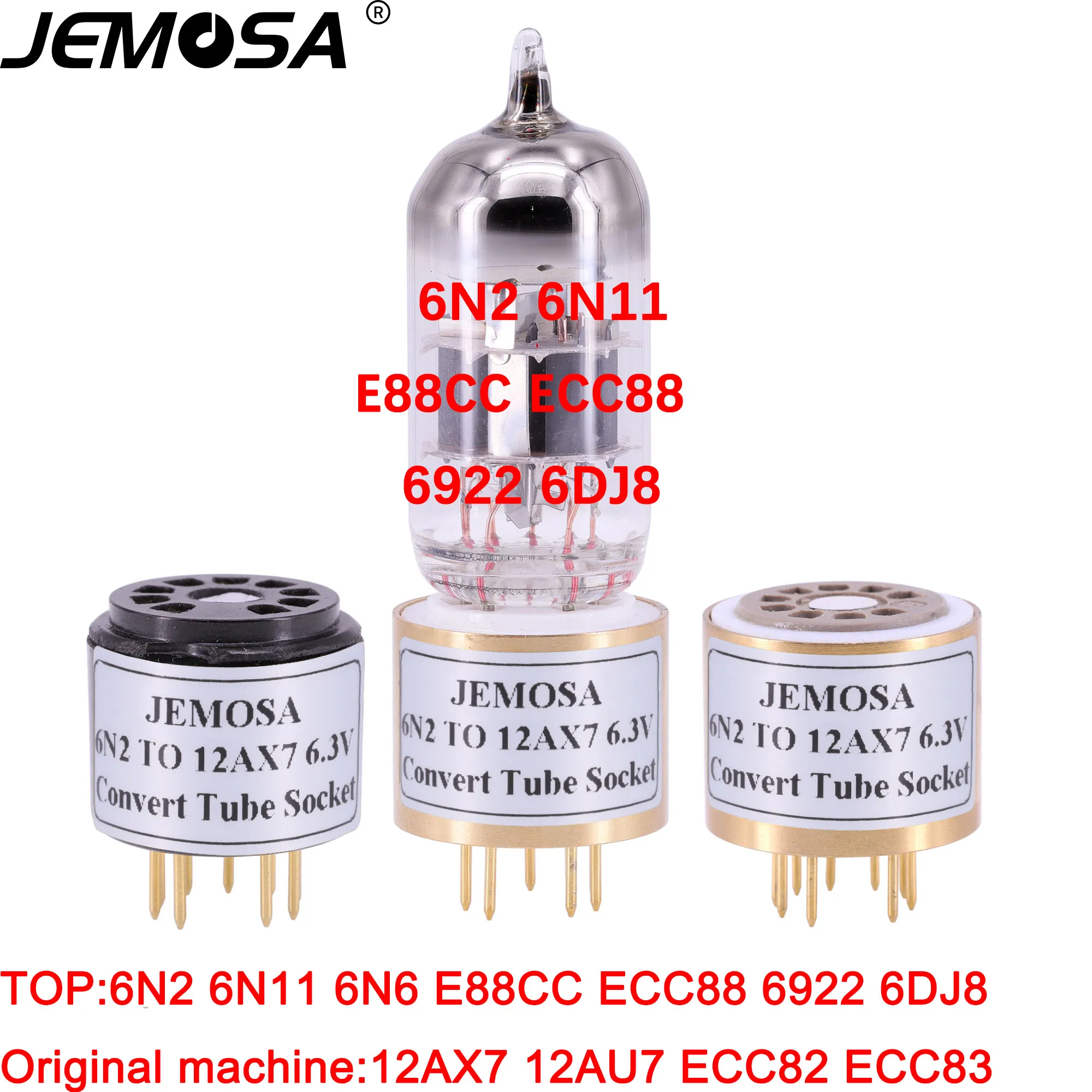 1PC-9Pin-Tube-Convert-Socket-Adapter-ECC88-E88CC-6N11-6922-6N2-TO-12AX7 ...