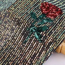 Ширина 125 см, романтическая роза, блестящие пайетки, кружево, тюль, KPOP ткань для рукоделия, свадебное платье, Декор, ткань с блестками, лидер продаж