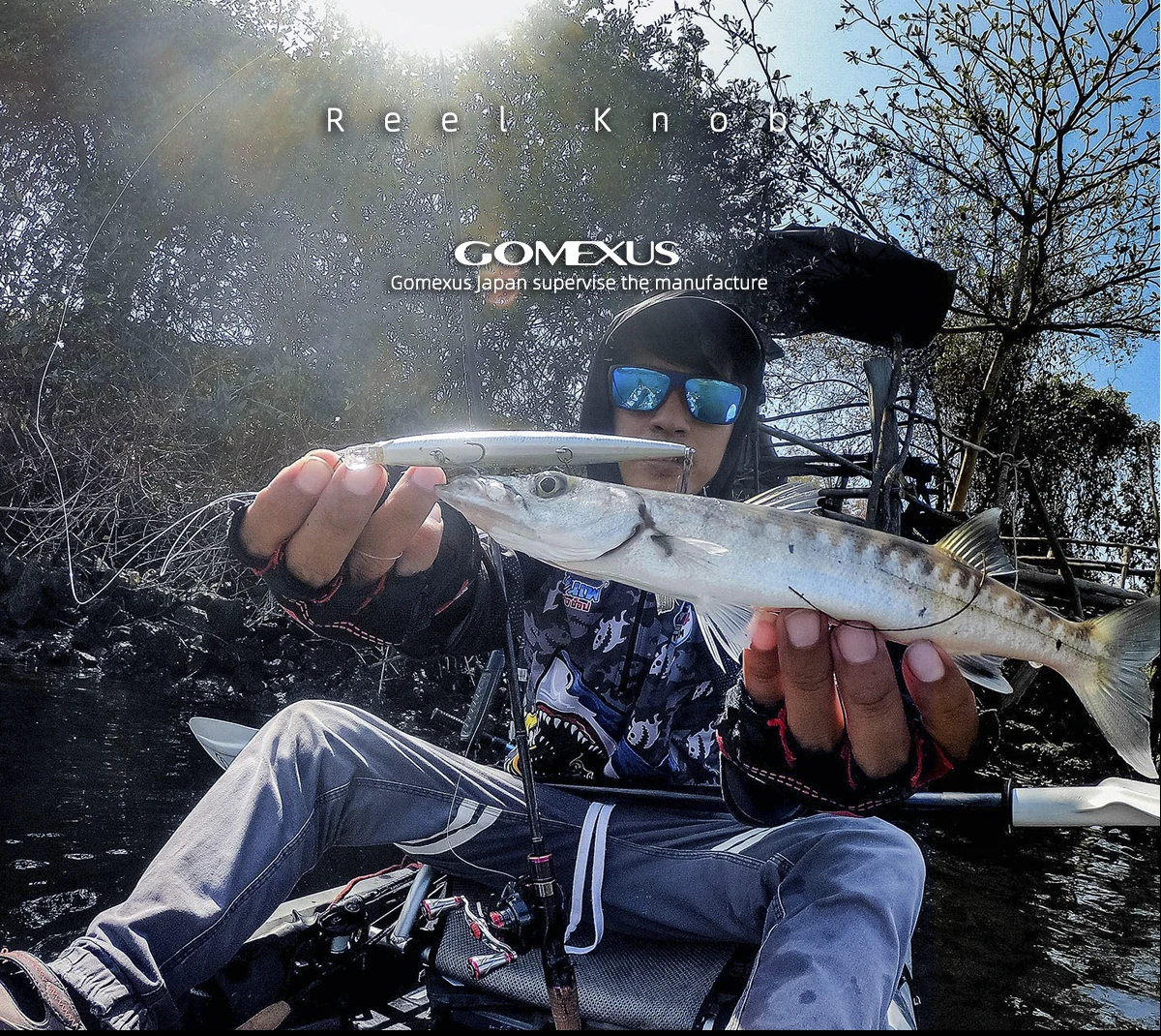 Gomexus carretel lidar com botão 20mm para