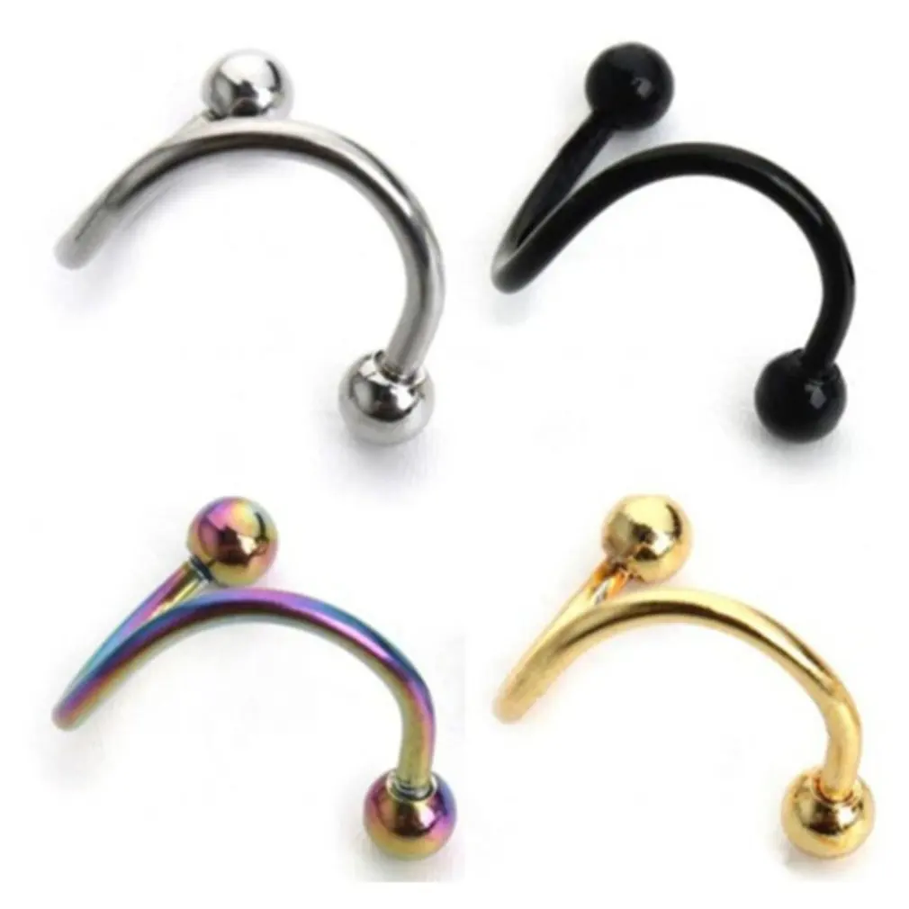 

Ear Nail Bone Barbell Earring Piercing helix ear stud tragus Ear Piercing Black Silver Gold Cartilage Ring For Men Women