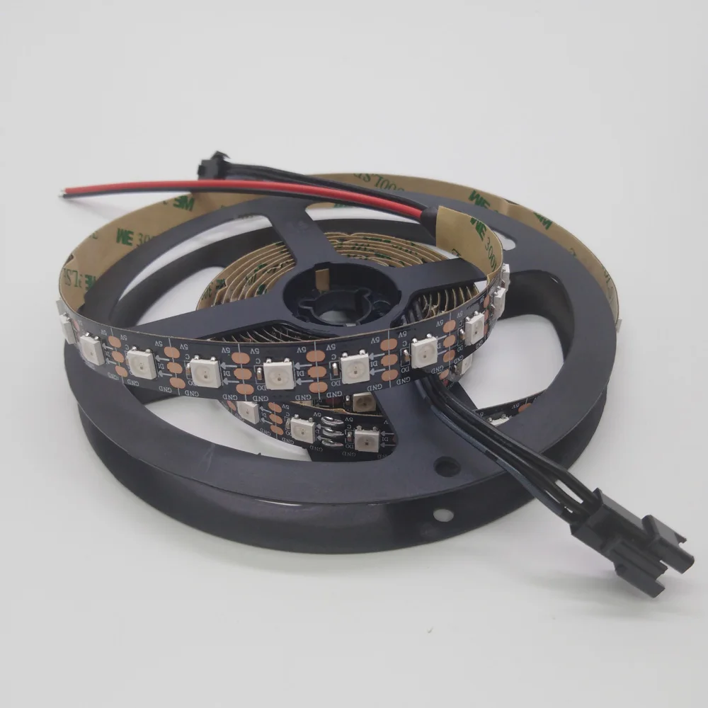 Ws2812b 5V 74 светодиодный s индивидуальные адресная система цифровой светодиодный полосы SK6812 интеллигентая(ый) RGB светодиодный лента программируемые пиксельный светодиодный лента